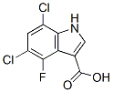1H-Indole-3-carboxylic  acid,  5,7-dichloro-4-fluoro-|