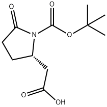 (S)-(1-Boc-5-oxo-pyrrolidin-2-yl)acetic  acid Struktur