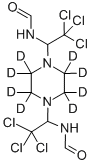 1,4-BIS(2,2,2-TRICHLORO-1-FORMAMIDOETHYL)PIPERAZINE-D8 Struktur
