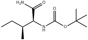 N-叔丁氧羰基-L-异亮氨酰胺,94888-34-3,结构式