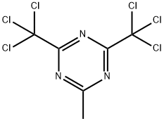 2-甲基-4,6-双(三氯代甲基)-1,3,5-三嗪 结构式