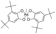2-Methyl-4,4',6,6'-tetrakis(1,1-dimethylethyl)-2,2'-spirobi[1,3,2-benzodioxarsole] 结构式