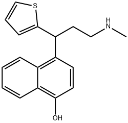 (RS)-4-(3-MethylaMino-1-thiophen-2-yl-propyl)-naphthalen-1-ol Structure