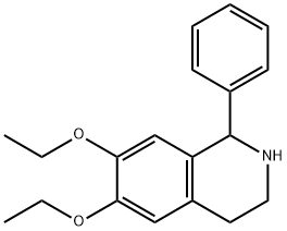 6,7-ジエトキシ-1-フェニル-1,2,3,4-テトラヒドロイソキノリン塩酸塩 化学構造式
