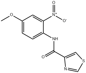 2'-Nitro-4-thiazolecarbox-p-anisidide 结构式