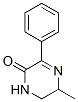 2(1H)-Pyrazinone,5,6-dihydro-5(or6)-methyl-3-phenyl-(7CI) Structure