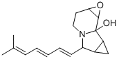 (1aR,5S,5aR,6aS,6bS,6cR)-オクタヒドロ-5-[(1E,3E,5E)-5-メチル-1,3,5-ヘプタトリエニル]-6bH-シクロプロパ[a]オキシレノ[g]インドリジン-6b-オール 化学構造式