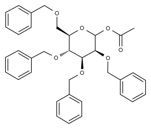 1-O-ACETYL-2,3,4,6-TETRA-O-BENZYL-D-MANNOPYRANOSE Structure