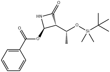 (3R,4R)-4-苯甲酰氧基-3-(1-叔丁基二甲基硅氧基]乙基)环丁胺-2-酮 结构式