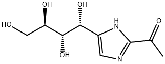 1-[4-(1,2,3,4-テトラヒドロキシブチル)-1H-イミダゾール-2-イル]エタノン 化学構造式