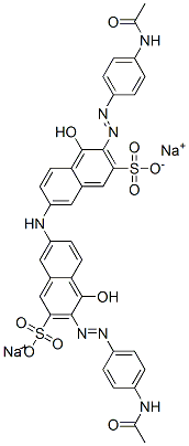 disodium 7,7'-iminobis[3-[[4-(acetylamino)phenyl]azo]-4-hydroxynaphthalene-2-sulphonate] Structure