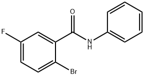 2-ブロモ-5-フルオロ-N-フェニルベンズアミド 化学構造式