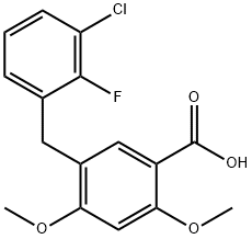 5-(3-chloro-2-fluorobenzyl)-2,4-diMethoxybenzoic acid Structure
