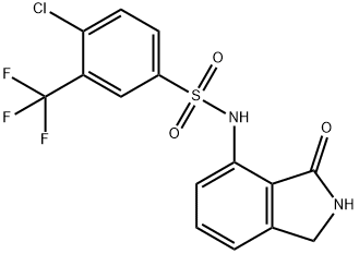BenzenesulfonaMide,4-chloro-N-(2,3-dihydro-3-oxo-1H-isoindol-4-yl)-3-(trifluoroMethyl)- Structure