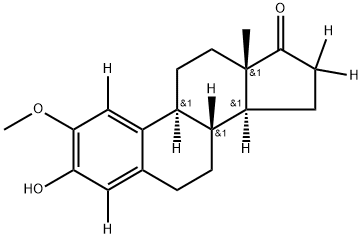 2-甲氧基雌酮-D4 结构式