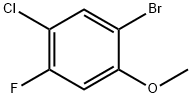 1-溴-5-氯-4-氟-2-甲氧基苯 结构式