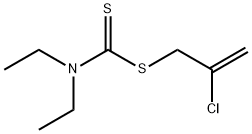 N,N-ジエチルジチオカルバミド酸2-クロロアリル 化学構造式