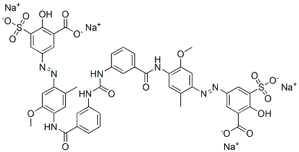 tetrasodium 3,3'-[carbonylbis[imino-m-phenylenecarbonylimino(5-methoxy-2-methyl-p-phenylene)azo]]bis[6-hydroxy-5-sulphonatobenzoate] Structure