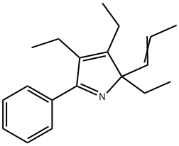 2-((E)-BUT-1-ENYL)-2,3,4-TRIETHYL-5-PHENYL-2H-PYRROLE Struktur