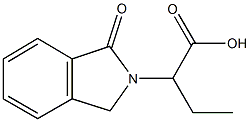 2-(1-オキソ-1,3-ジヒドロ-2H-イソインドール-2-イル)ブタン酸 化学構造式