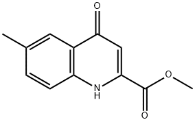 4-ヒドロキシ-6-メチルキノリン-2-カルボン酸メチル 化学構造式