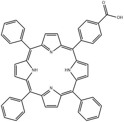 5-(4-羧苯基)-10,15,2-三苯基-21H,23H卟吩,95051-10-8,结构式