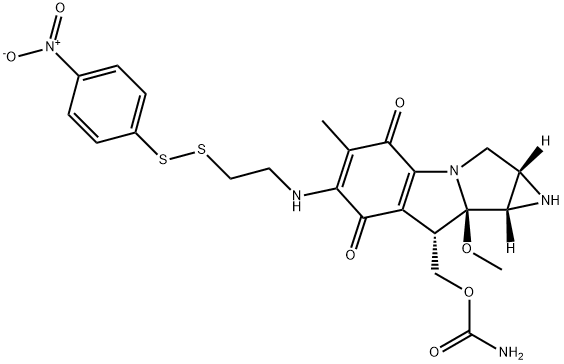 N-7-(2-(Nitrophenyldithio)ethyl)mitomycin C Structure