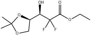 (3R,S)-2,2-二氟-3-羟基-(2,2-二甲基二氧环戊-4-基)丙酸乙酯,95058-92-7,结构式