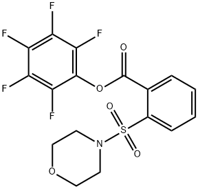 2-(モルホリノスルホニル)安息香酸ペンタフルオロフェニル 化学構造式
