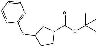 tert-butyl 3-(pyriMidin-2-yloxy)pyrrolidine-1-carboxylate Struktur