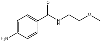 4-氨基-N-(2-甲氧基乙基)苯甲酰胺, 95086-97-8, 结构式