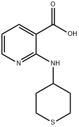 2-(tetrahydro-2H-thiopyran-4-ylamino)nicotinic acid 结构式