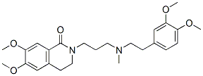 3,4-Dihydro-6,7-dimethoxy-2-[3-[N-methyl-2-(3,4-dimethoxyphenyl)ethylamino]propyl]isoquinolin-1(2H)-one Structure
