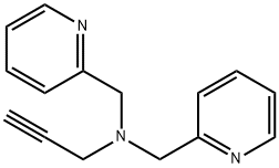 プロパルギルビス(2-ピリジルメチル)アミン 化学構造式