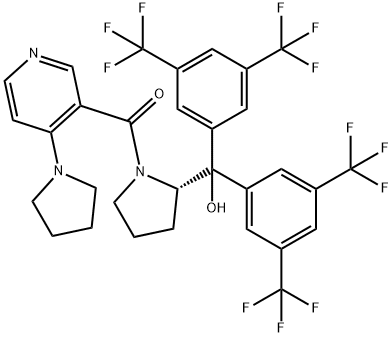 {(2S)-2-{Bis[3,5-bis(trifluoroMethyl)phenyl]hydroxyMethyl}-1-pyrrolidinyl}[4-(1-pyrrolidinyl)-3-pyridinyl]Methanone Structure