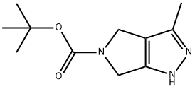 3-甲基-1H,4H,5H,6H-吡咯并[3,4-C]吡唑-5-羧酸叔丁酯,951127-35-8,结构式