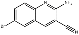 2-Amino-6-bromo-3-quinolinecarbonitrile 化学構造式