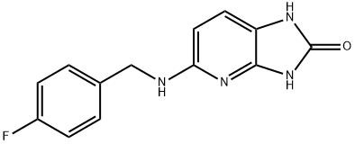 5-[[(4-Fluorophenyl)Methyl]aMino]-1,3-dihydro-2H-iMidazo[4,5-b]pyridin-2-one Structure