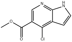4-氯-1H-吡咯并[2,3-B]吡啶-5-甲酸甲酯 结构式