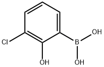 3-クロロ-2-ヒドロキシフェニルボロン酸 化学構造式