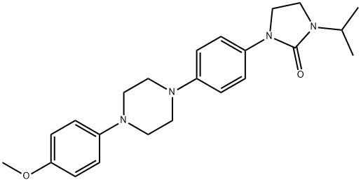 1-[4-[4-(4-Methoxyphenyl)-1-piperazinyl]phenyl]-3-(1-methylethyl)-2-imidazolidinone Struktur