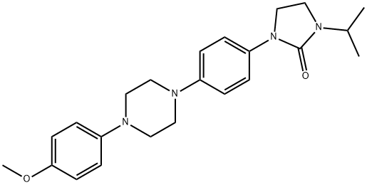 1-[4-[4-(4-Methoxyphenyl)-1-piperazinyl]phenyl]-3-(1-methylethyl)-2-imidazolidinone Structure