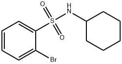 2-ブロモ-N-シクロヘキシルベンゼンスルホンアミド 化学構造式