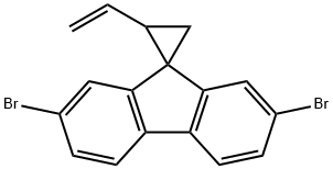 2',7'-ジブロモ-2-ビニルスピロ[シクロプロパン-1,9'-フルオレン] 化学構造式