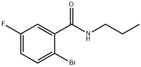 2-ブロモ-5-フルオロ-N-プロピルベンズアミド 化学構造式