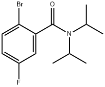 2-ブロモ-5-フルオロ-N,N-ジイソプロピルベンズアミド 化学構造式