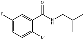 2-ブロモ-5-フルオロ-N-イソブチルベンズアミド 化学構造式