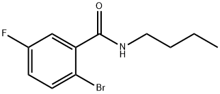 2-ブロモ-N-ブチル-5-フルオロベンズアミド 化学構造式