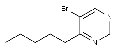5-ブロモ-4-ペンチルピリミジン 化学構造式