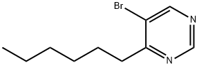 5-ブロモ-4-(ヘキス-1-イル)ピリミジン 化学構造式